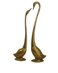 Vintage Brass Crane Pair – Tall & Graceful Bird Sculptures (32 and 28 inches)