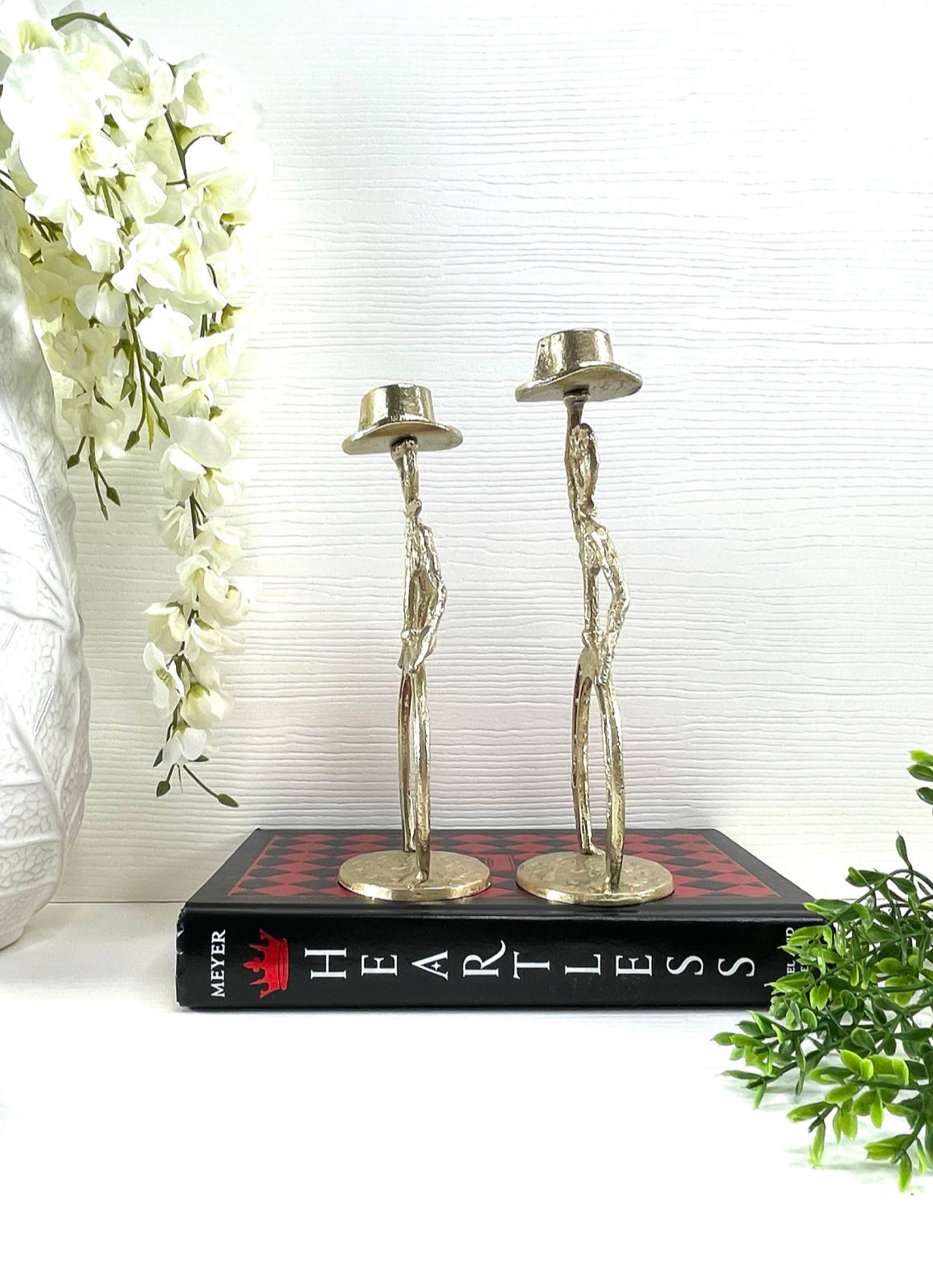 Gunslinger Brothers&#39; Brass Candlestick Holders- A Pair