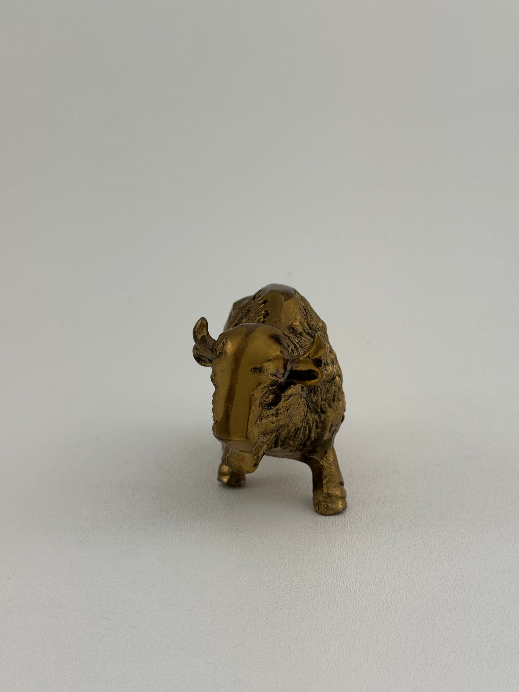Vintage Brass Bison