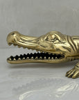 Large Vintage Brass Alligator