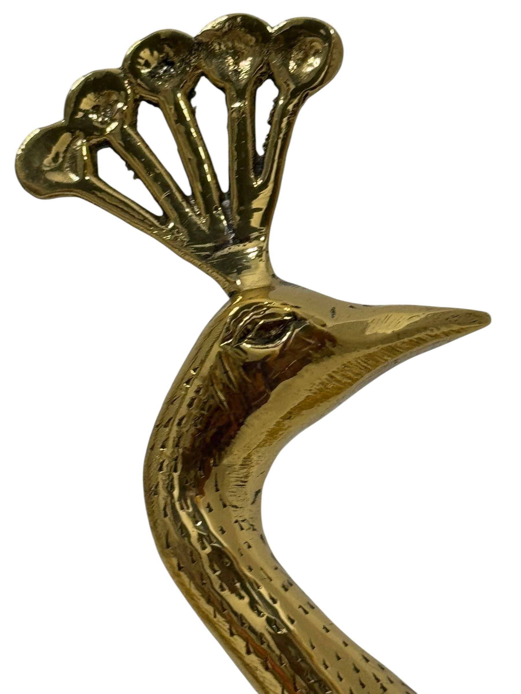 Vintage Brass Peacocks