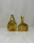 Vintage Brass Swan Bookends- A Pair