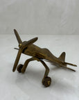 Small Vintage Brass Airplane