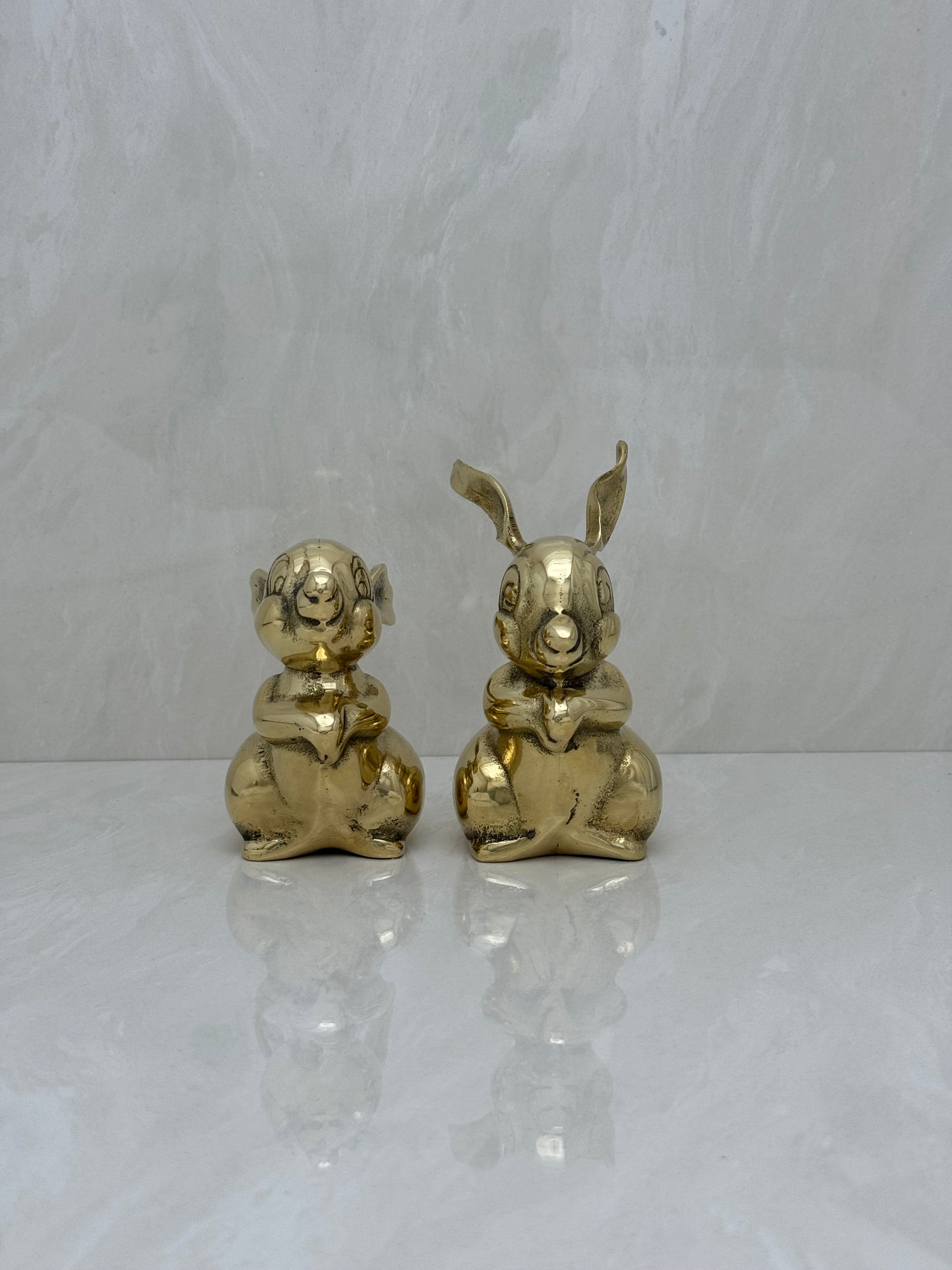 Vintage Brass Bunnies- A Pair