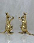 Vintage Brass Kangaroo Bookends-A Pair