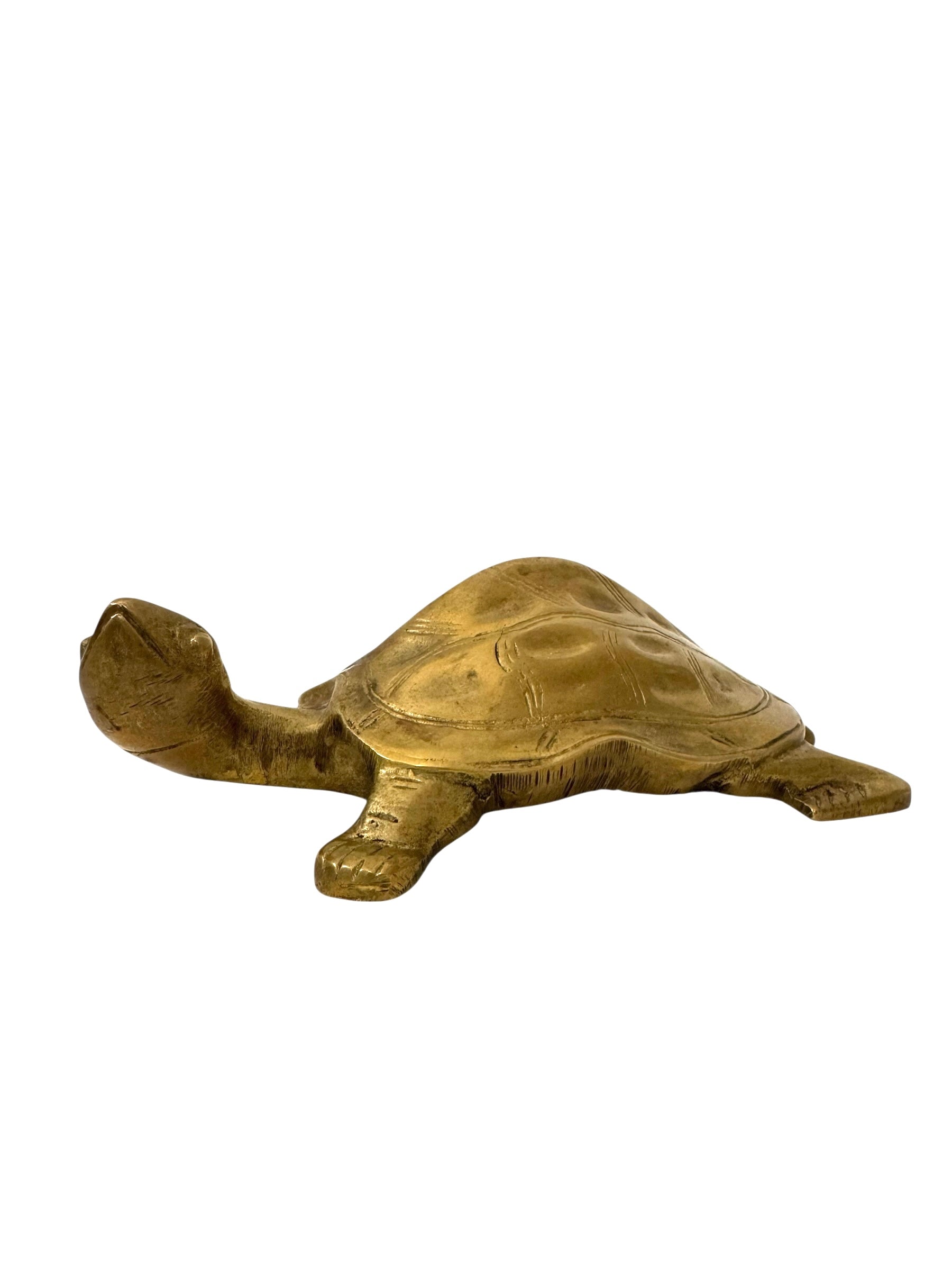 Vintage Brass Turtle Figurine