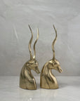 Vintage Brass Antelopes- A  Pair