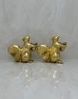 Vintage Bronze Squirrel Candleholders-A Pair