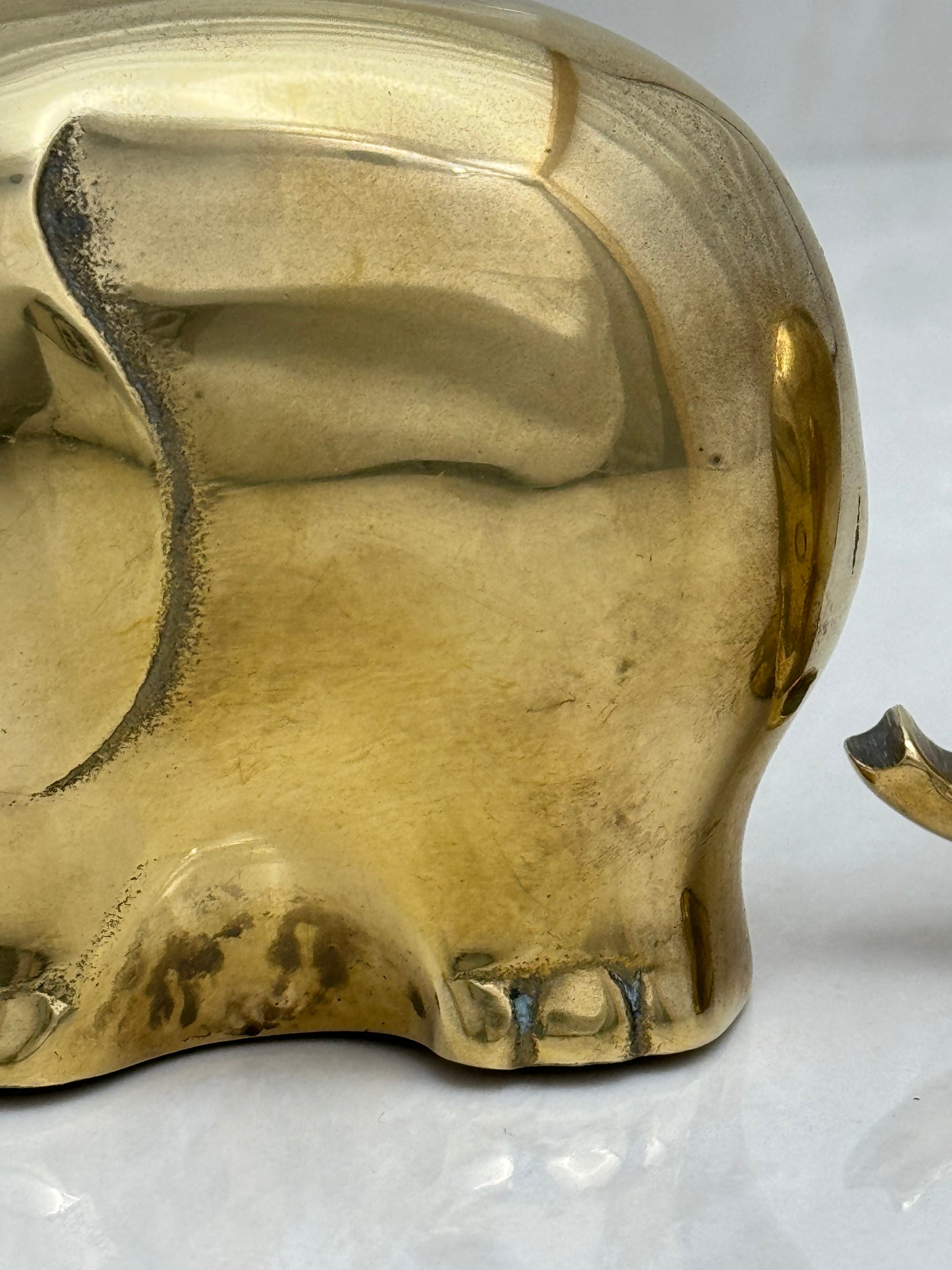 Vintage Brass Elephant Family-A Set of Three