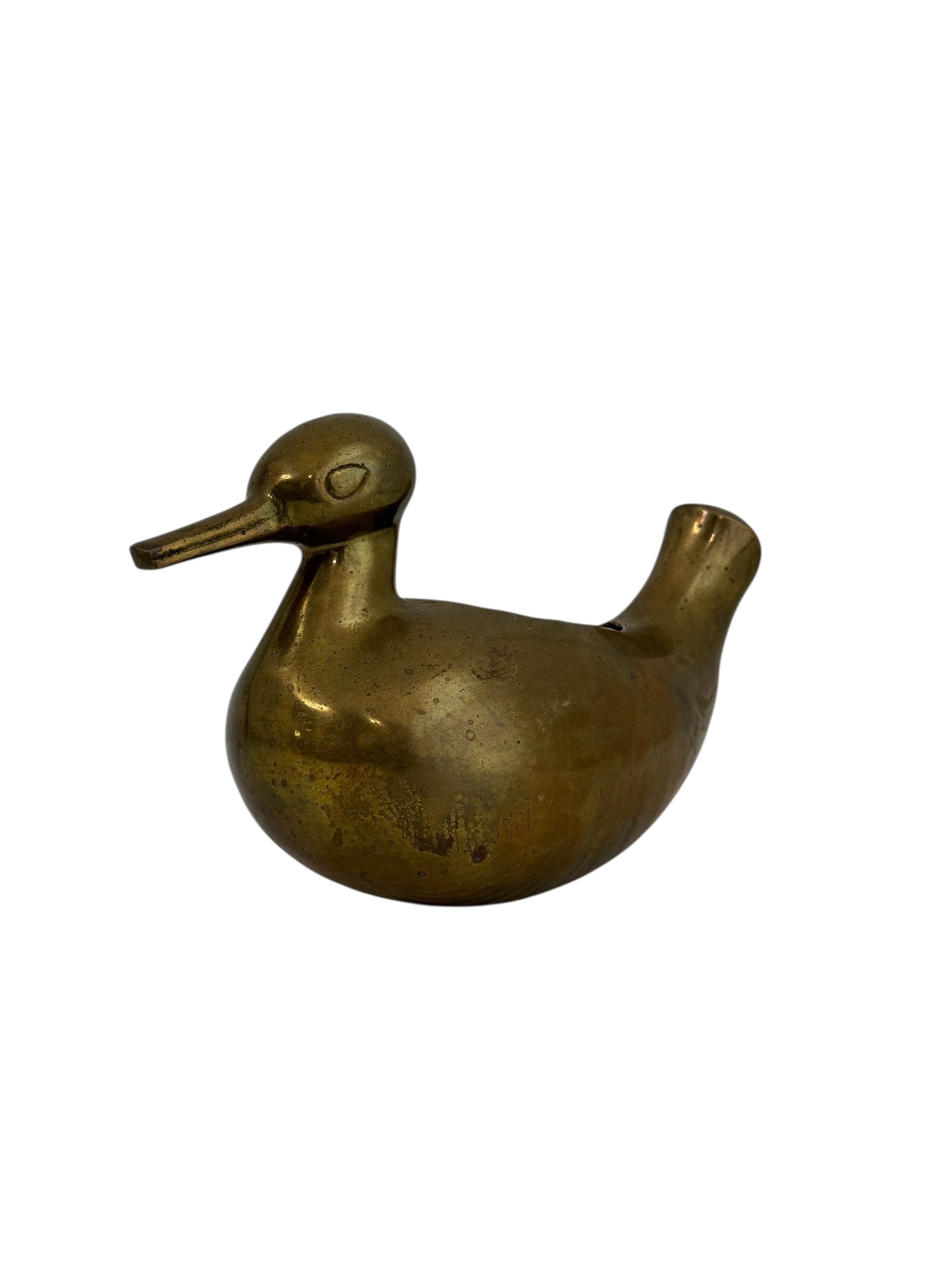 Vintage Brass Duck planter/Stash Pot