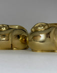 Rare Vintage Brass Chubby Rabbits-A Pair