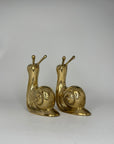 Vintage Brass MCM Snail Bookends-A Pair