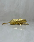 Vintage Brass Crouching Jaguar