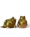 Vintage Brass Big Belly Retro Frogs- A Pair