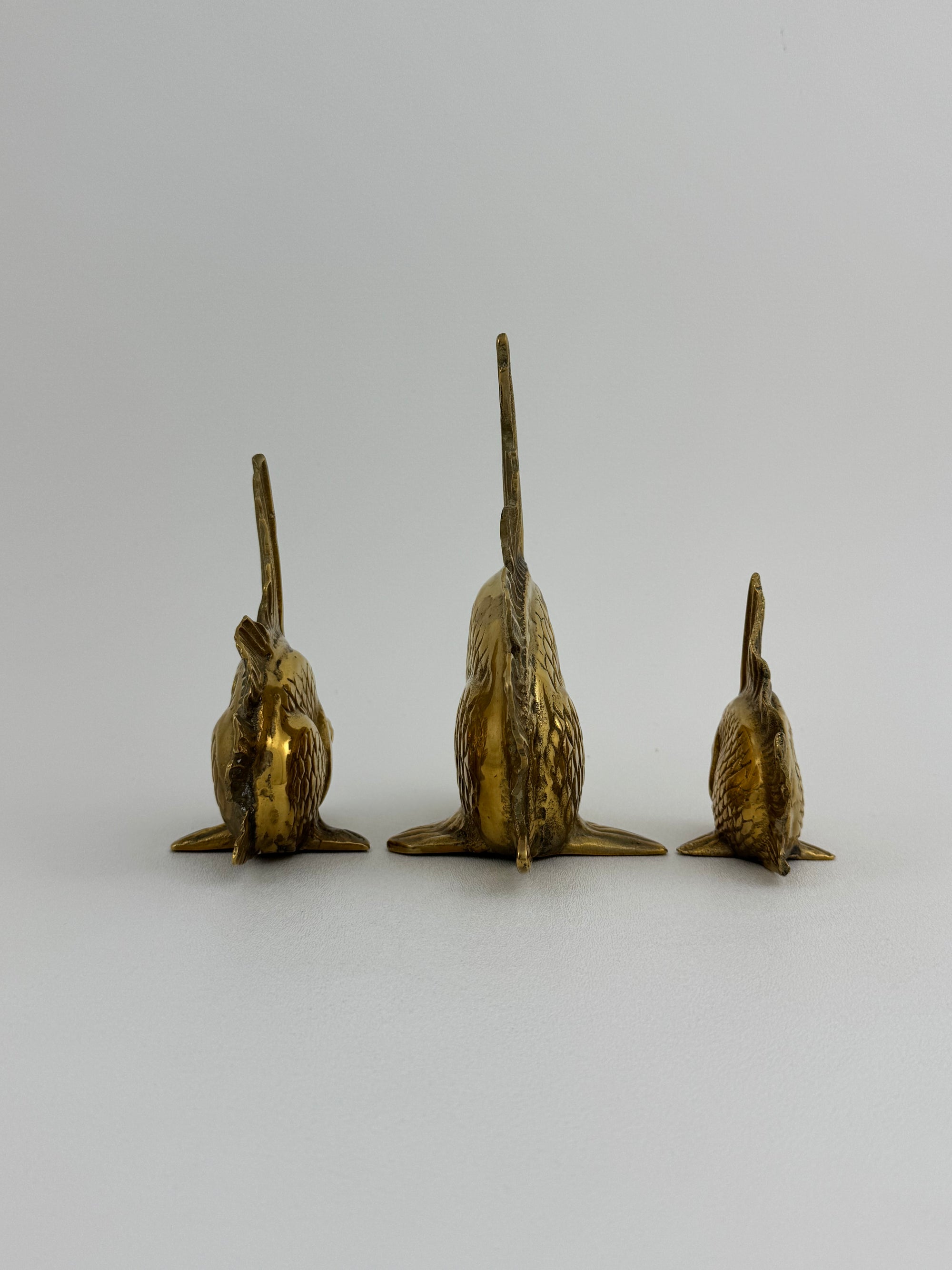 Vintage Brass Fish-A Set of Three