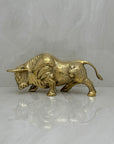 Vintage Brass Charging Bull