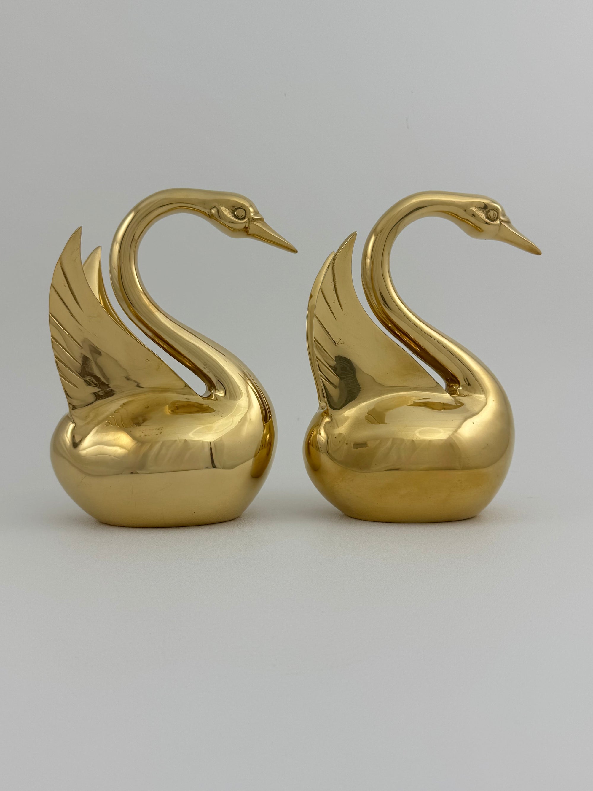 Vintage Brass Angel Wings Love Swans-A Pair by Dolbi Cashier