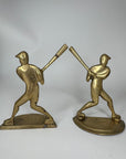 Vintage Brass Baseball Bookends-A Pair by Enesco