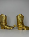 Vintage Brass Cowboy Boots