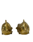 Vintage Brass Twin Fish Figurines – Mid-Century Modern Ocean-Inspired Pair