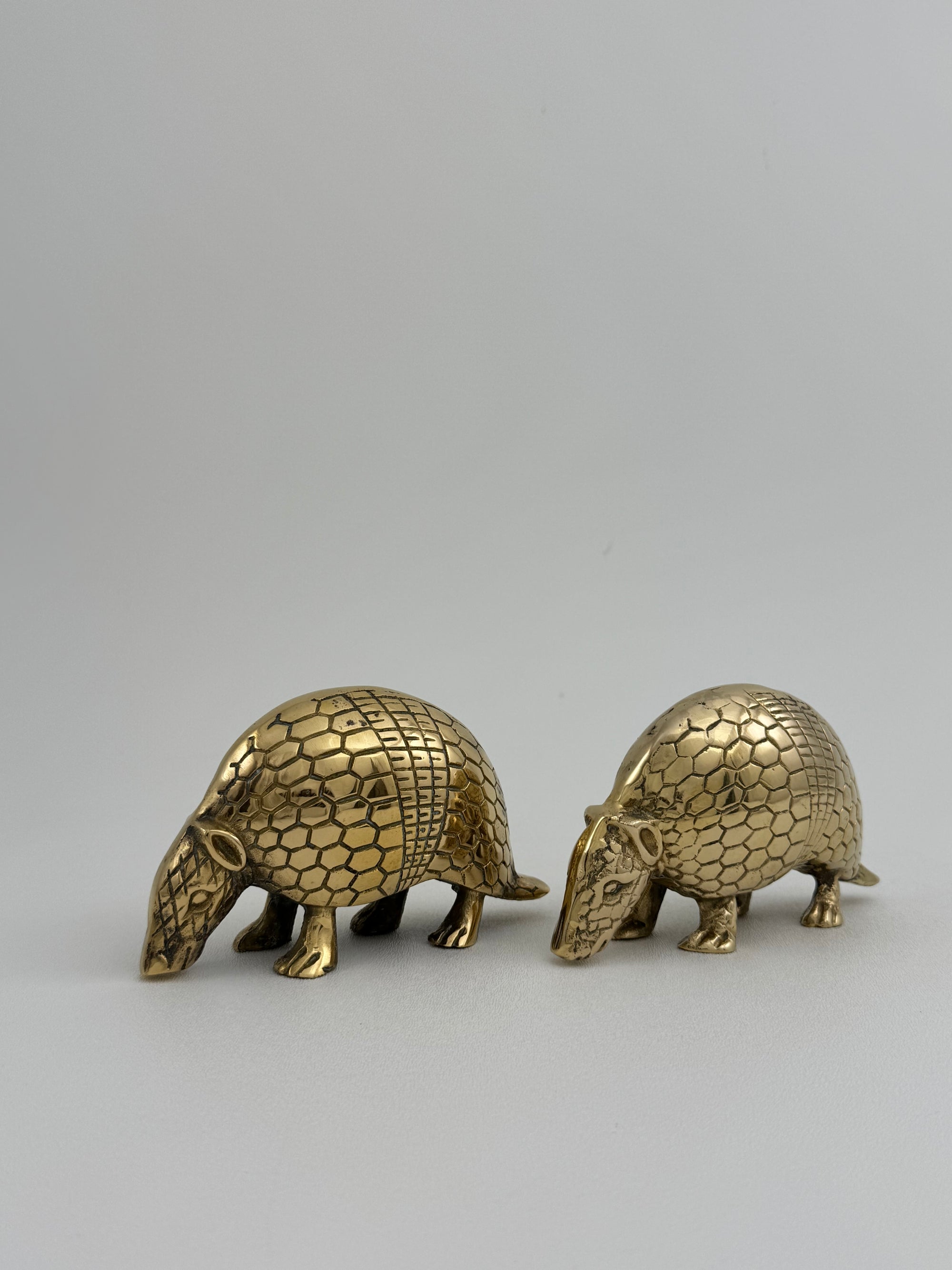 Vintage Brass Armadillos-A Pair