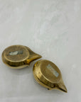 Small and Sleek Vintage Brass Hedgehogs- A Pair By Seiden