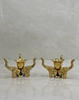 Vintage Brass Elephant Candleholders-A Pair