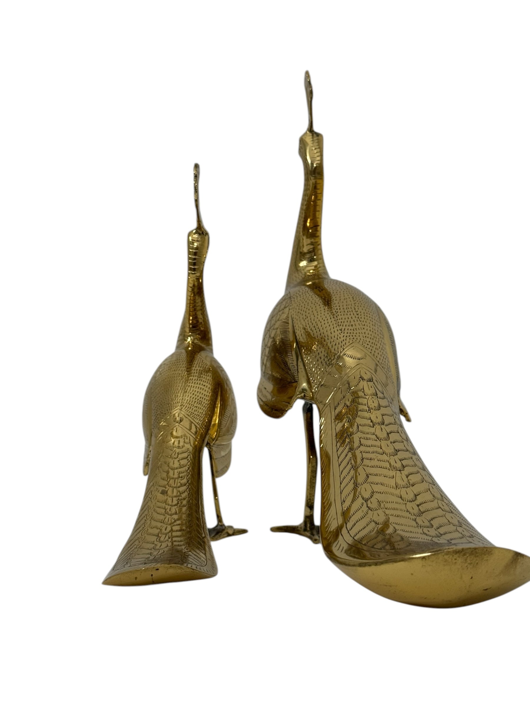 Vintage Brass Peacocks