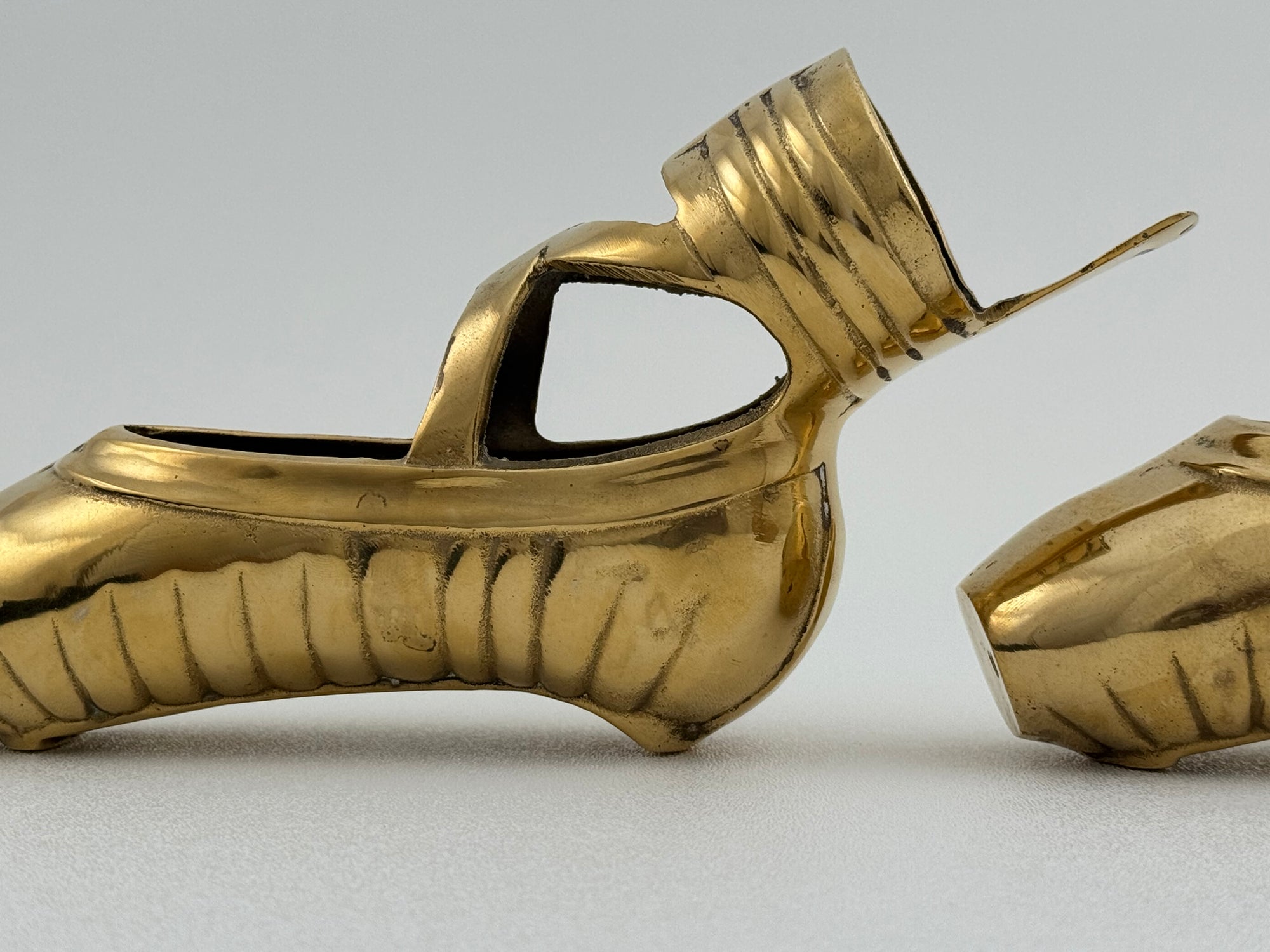 Pretty Brass Ballerina Slippers -A Pair