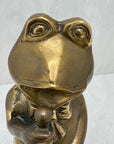 Vintage Brass Frog with Microphone