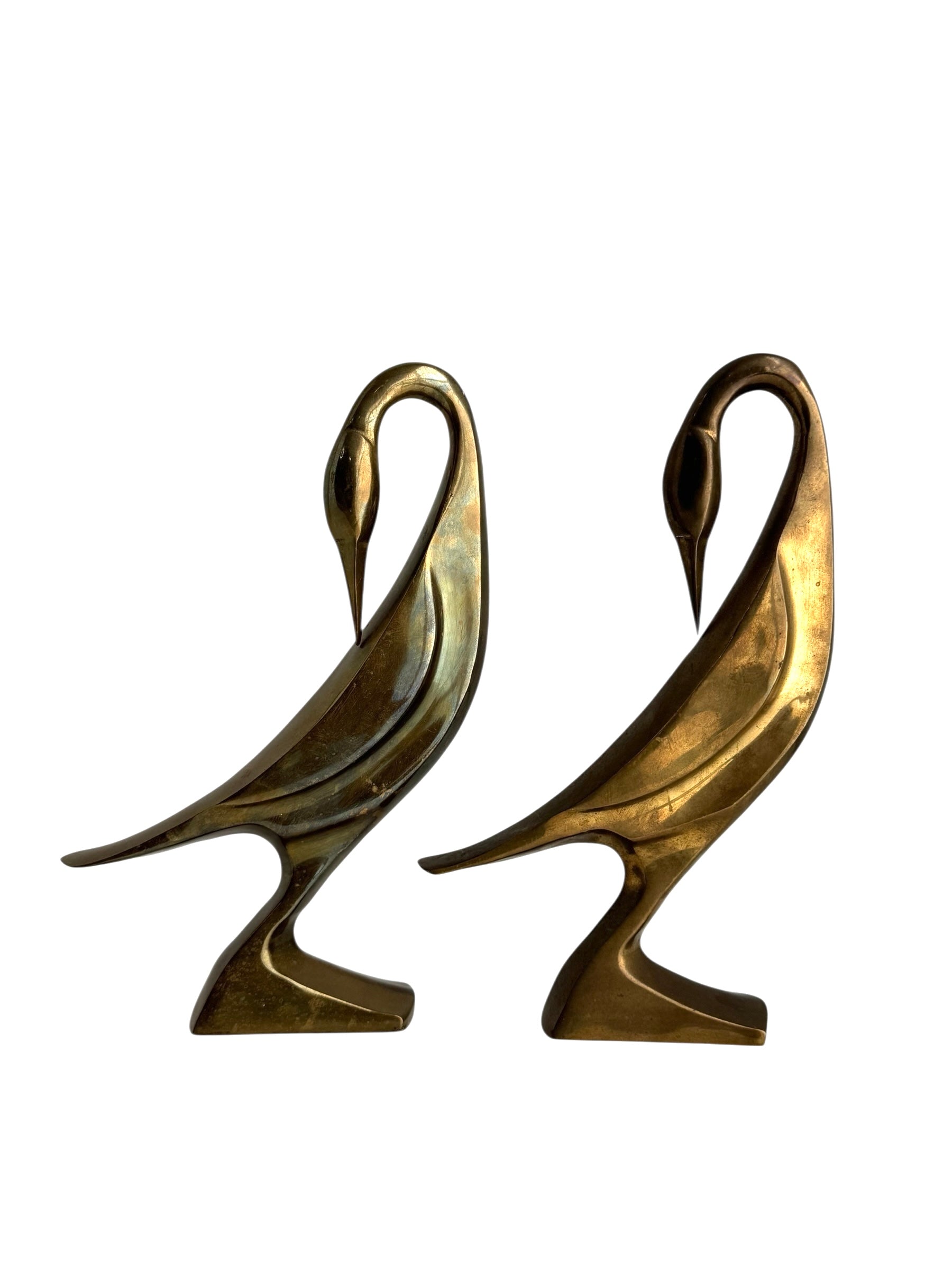 Vintage MCM Brass Birds-A Pair