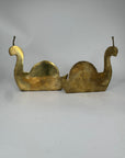 Vintage Brass MCM Split Snail Bookends-A Pair