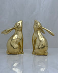 Vintage Brass Rabbit Bookends-A Pair