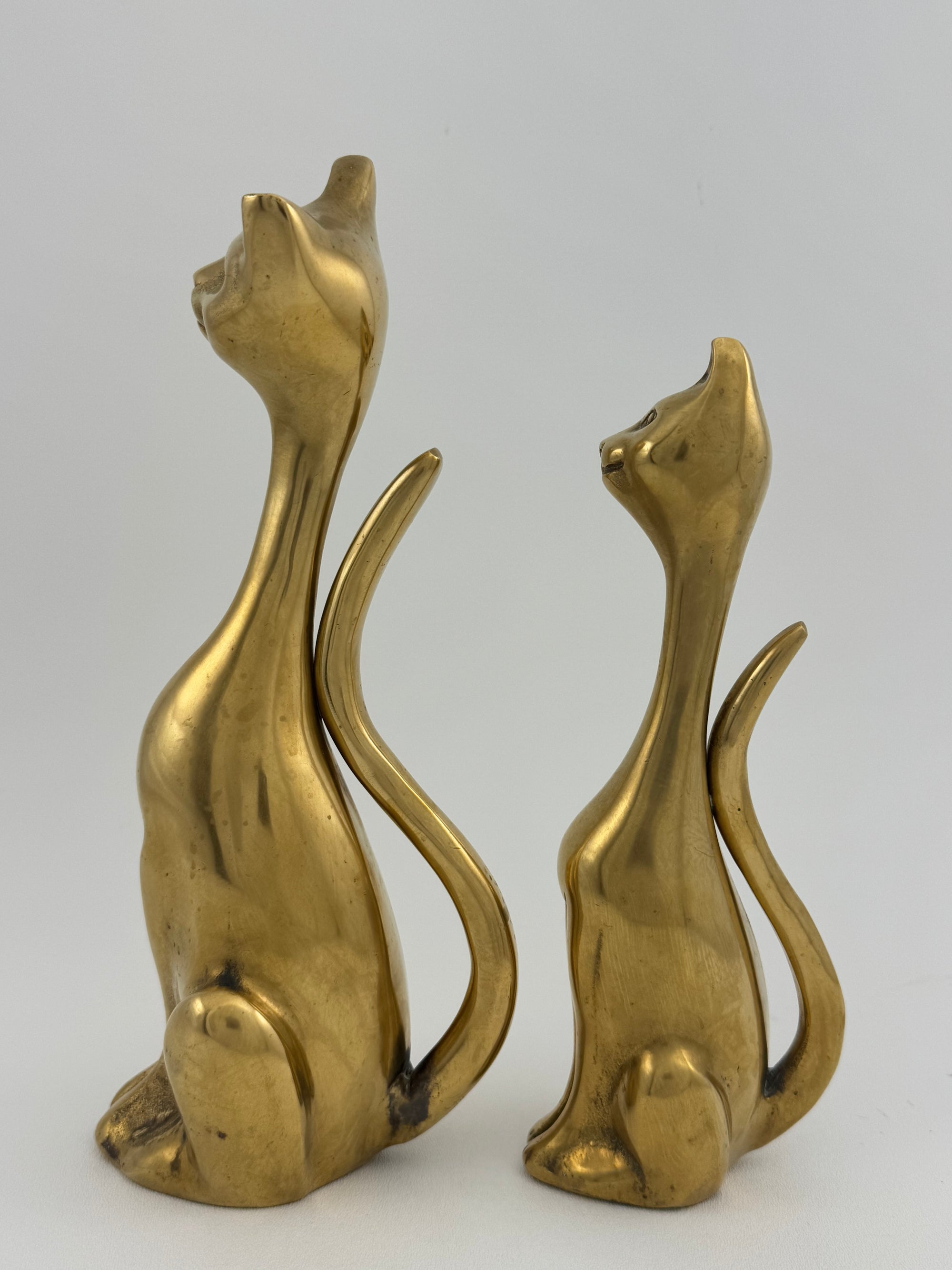 Vintage Bronze Cats-A Pair