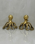 Vintage Brass Octopus- A Pair