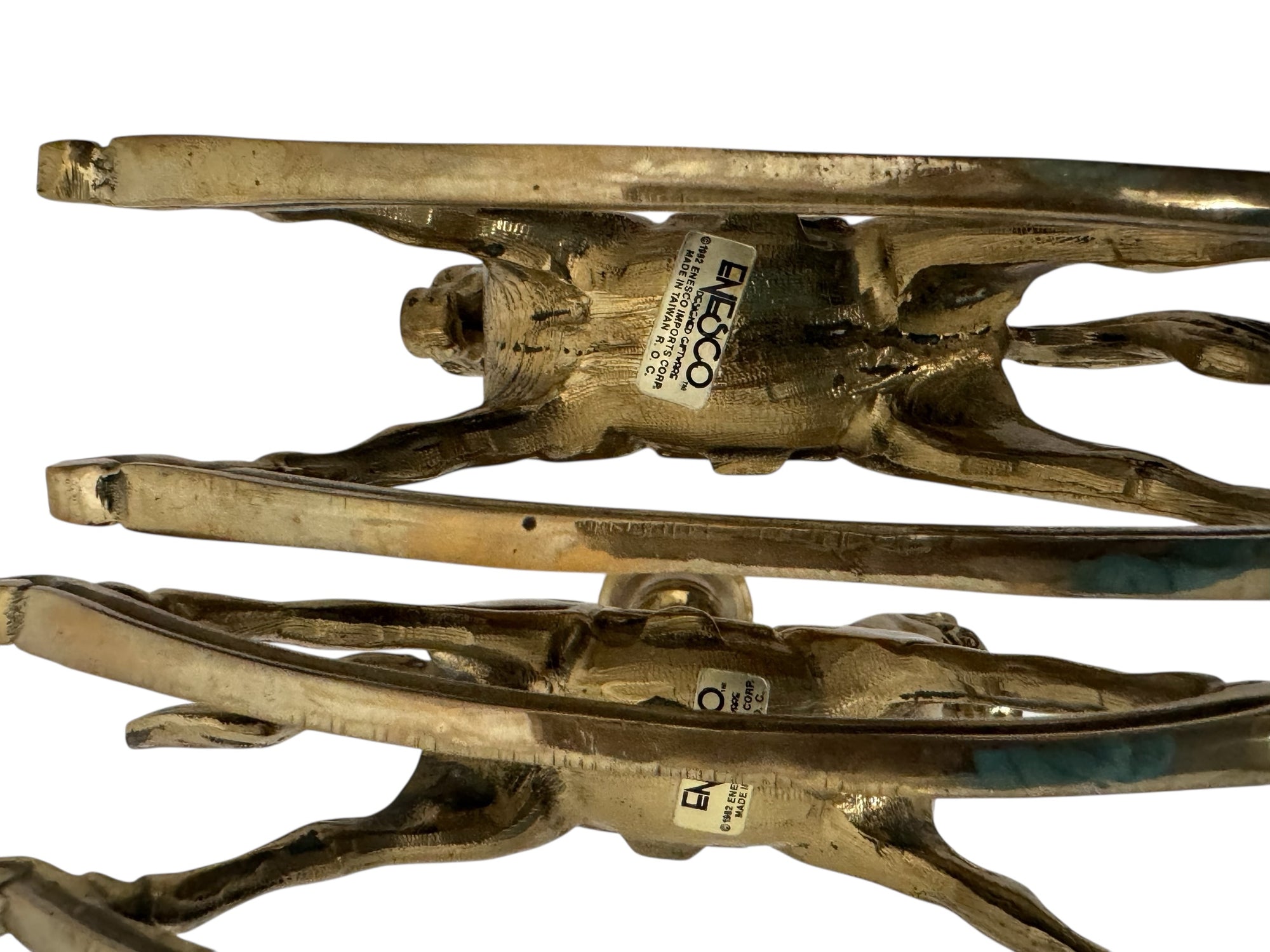 Vintage Brass Rocking Horse Candle Holders – Set of 2 Made by Enesco