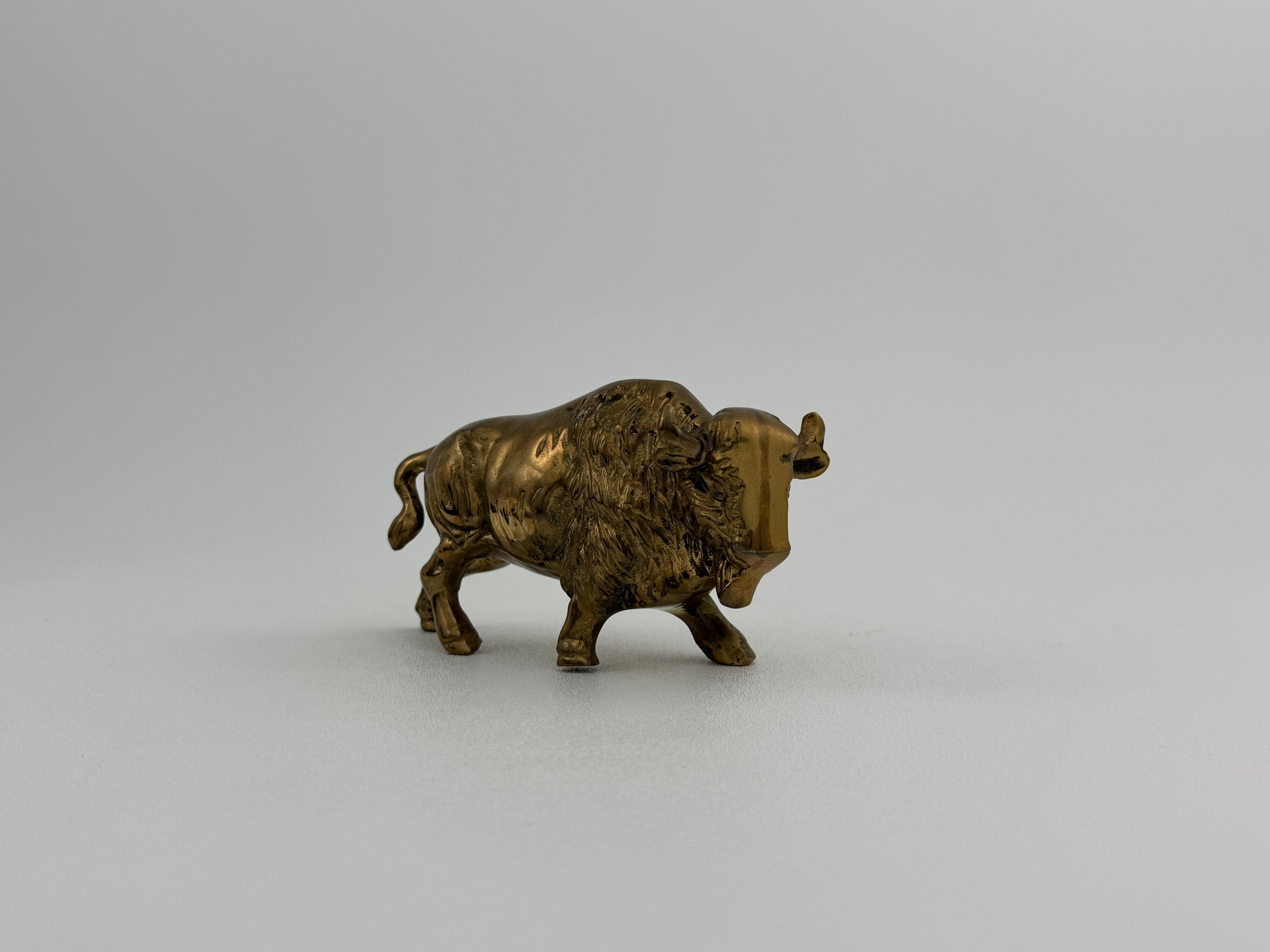Vintage Brass Bison