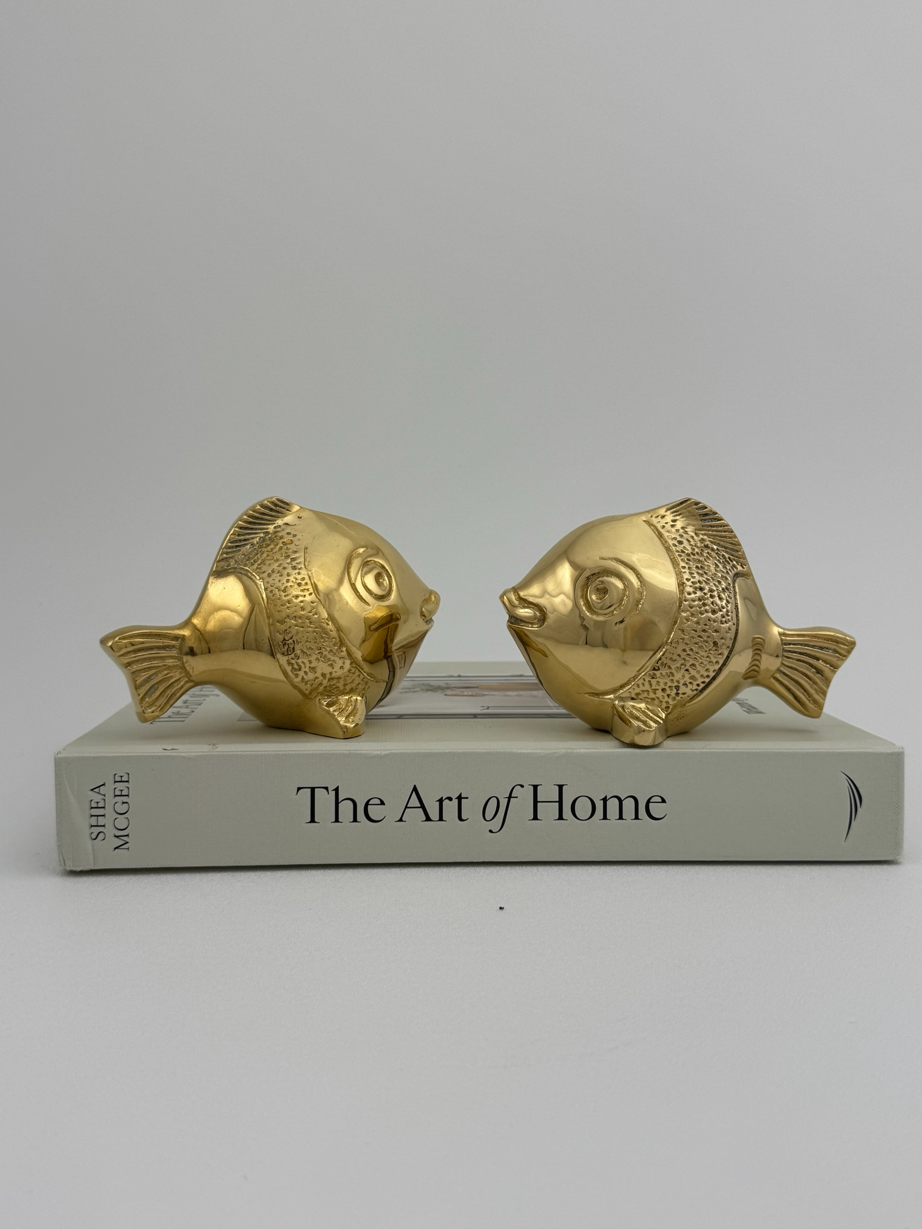 Whimsical Vintage Brass Fish-A Pair