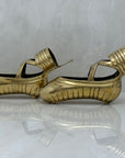 Pretty Brass Ballerina Slippers -A Pair