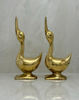 Vintage Brass Goose Bookends-A Pair