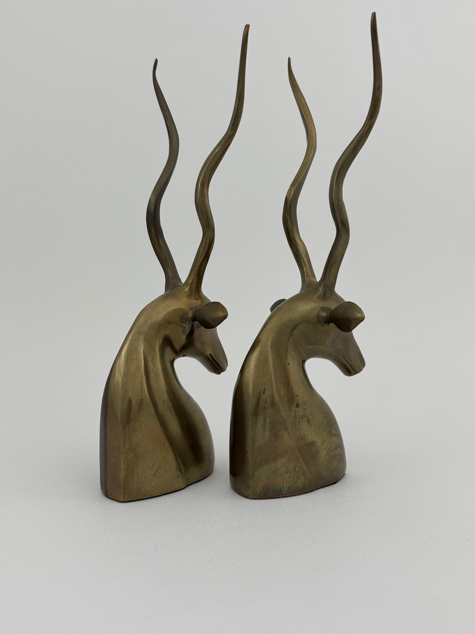 Vintage Brass Antelopes- A  Pair