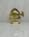 MCM Vintage Brass Fish On A Stand