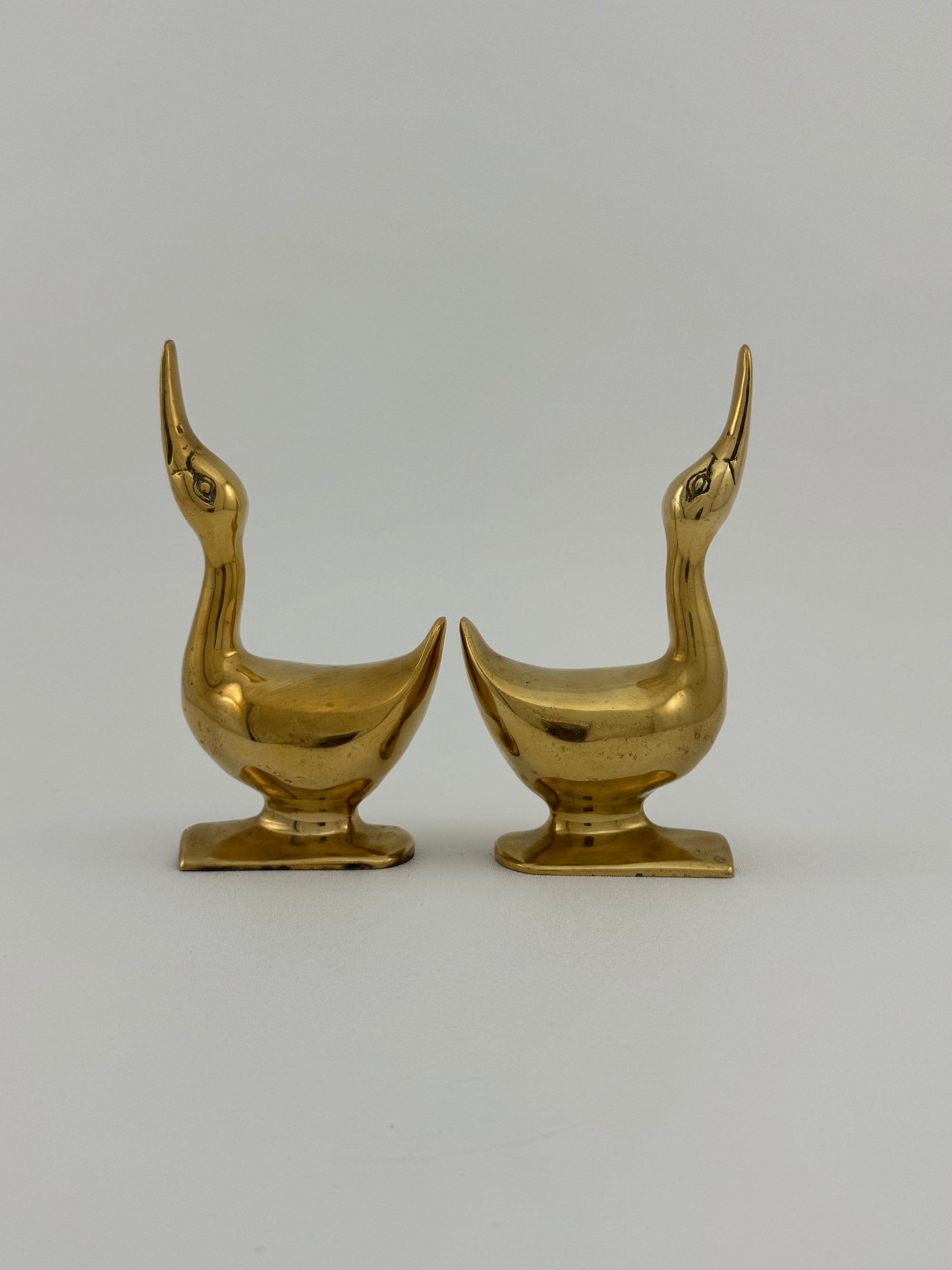 Vintage Brass Geese-A Pair