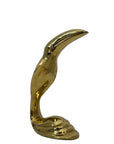 Vintage Modernist Brass Toucan Sculpture – Mid-Century Art Deco Style| 1 Foot Tall