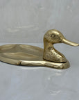 Vintage Brass Duck Dresser Tray