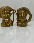 Small Vintage Brass Pirate Cups - A Pair