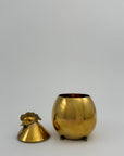 Vintage Brass Hen Lidded Container