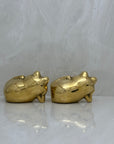 Vintage Brass Relaxing Frogs- A Pair