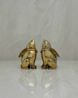 Vintage Brass Moon Gazing Bunnies-A Pair
