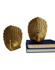 Vintage Brass Peacock Bookends – Regal Fan Tail Pair